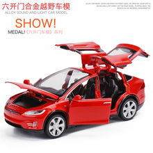 Load image into Gallery viewer, Tesla Model X90 Alloy Model Toy Car